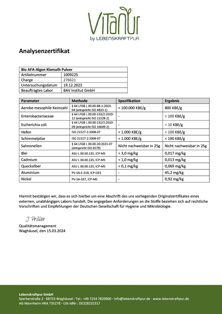 Bio AFA-Algen Klamath Pulver - Image 5