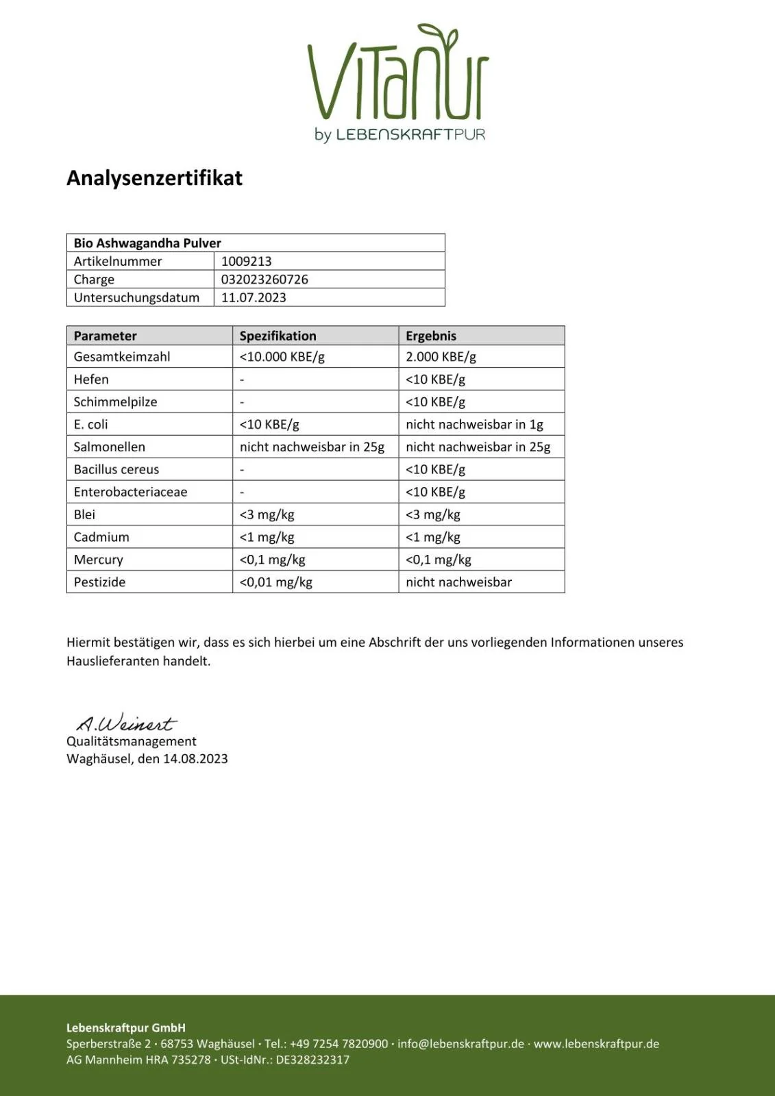 Bio Ashwagandha Pulver - Image 4