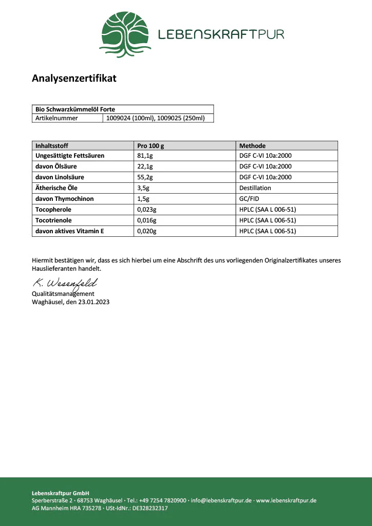 Bio Schwarzkümmelöl Forte - Image 3