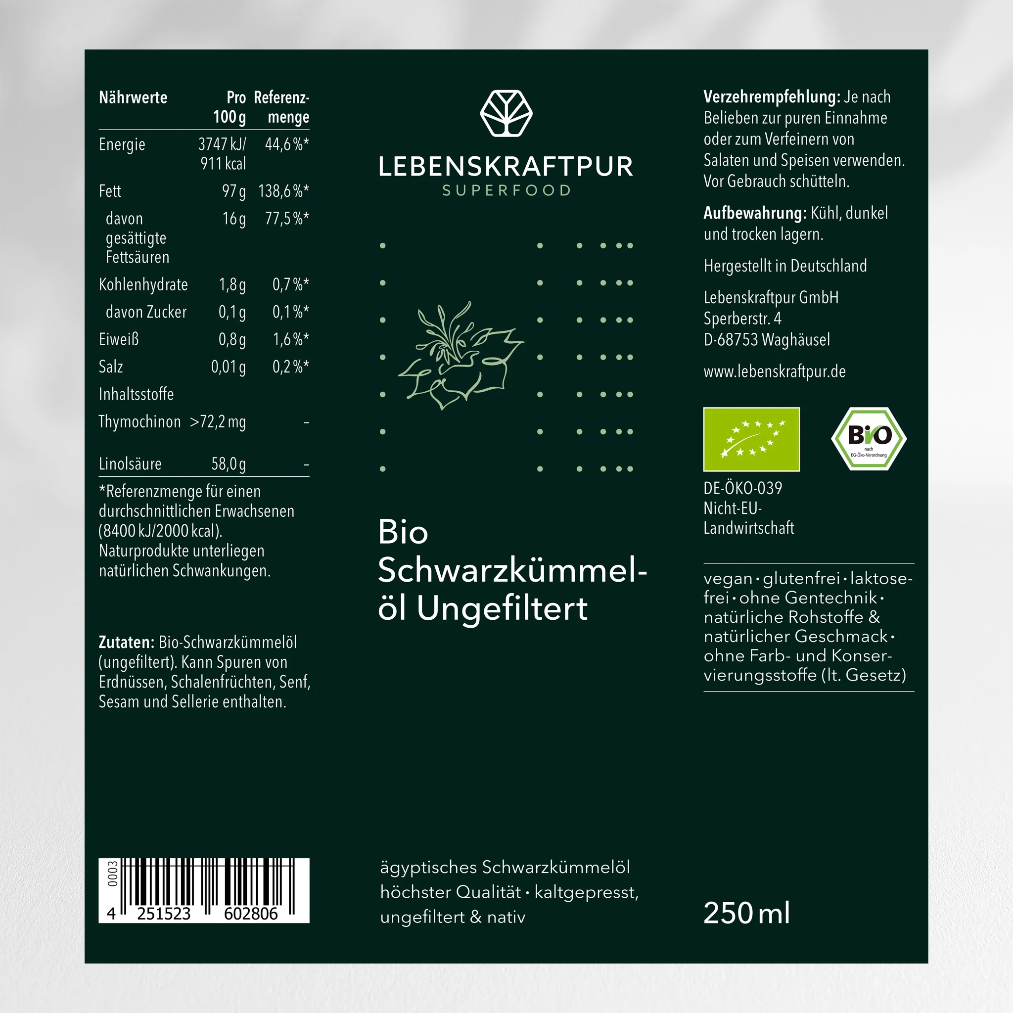 Bio Schwarzkümmelöl Ungefiltert - Image 10