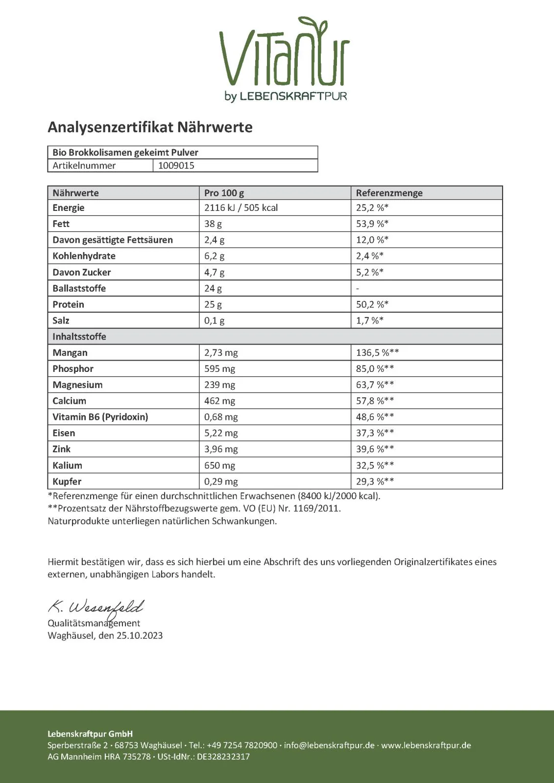Bio Brokkolisamen Gekeimt Pulver - Image 4