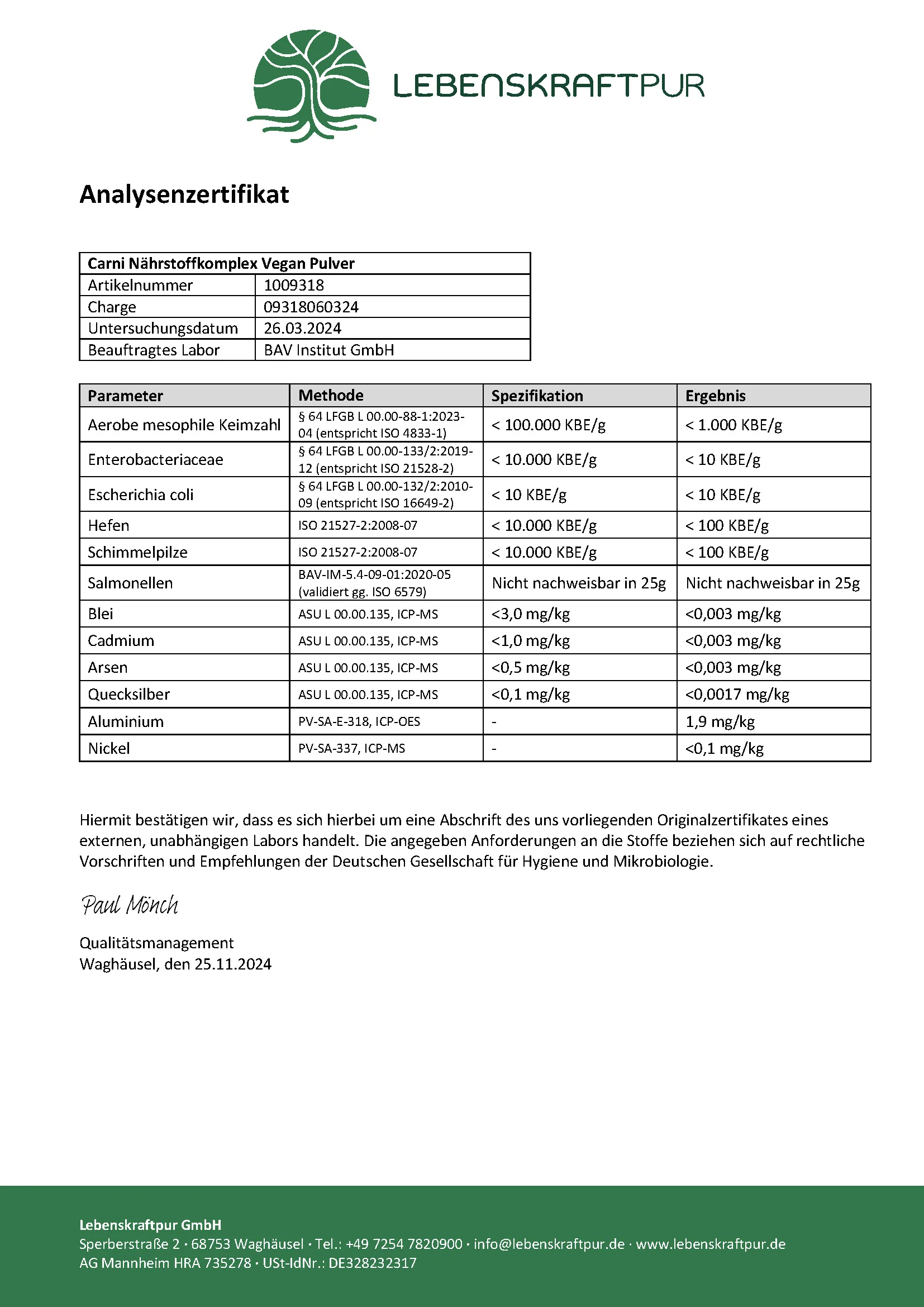 Carni Nährstoffkomplex Vegan Pulver - Image 4