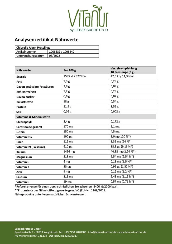 Chlorella Algen Presslinge - Image 4
