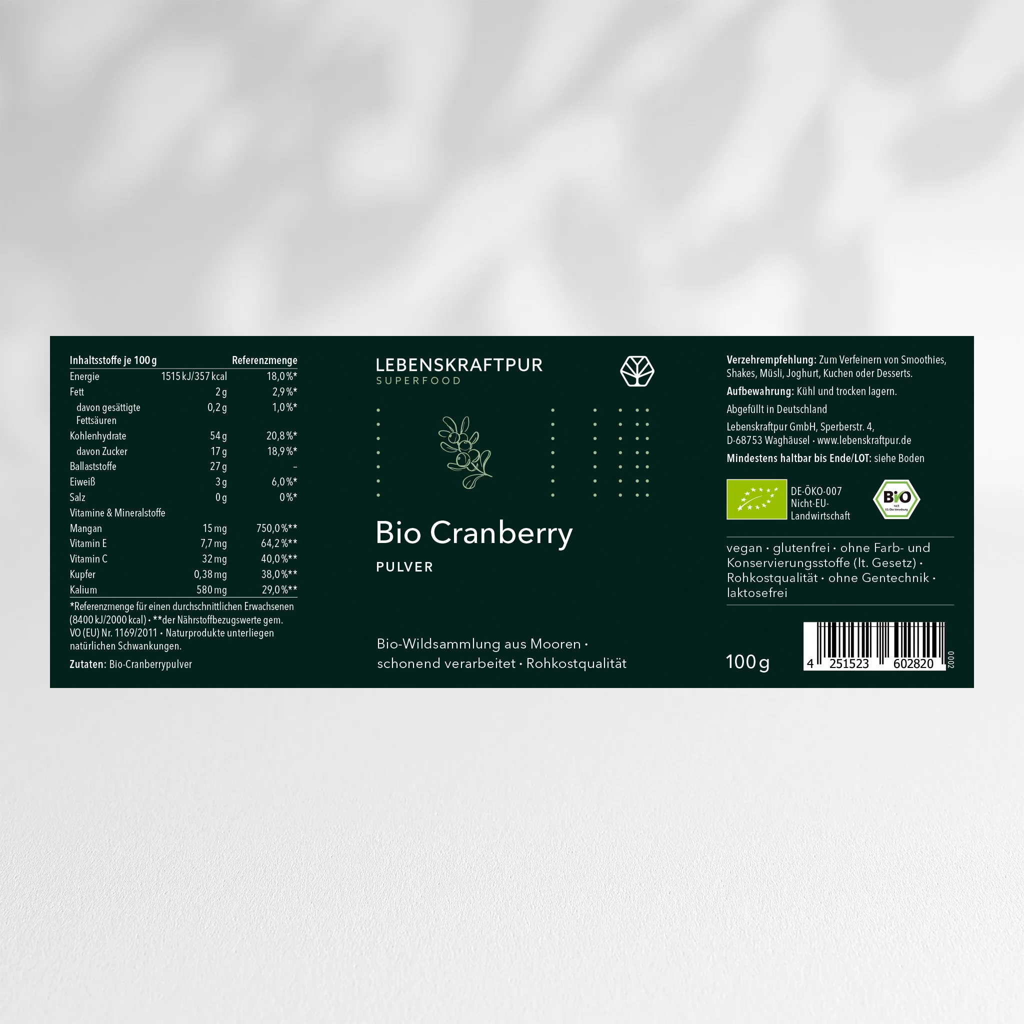 Bio Cranberry Pulver - Image 2