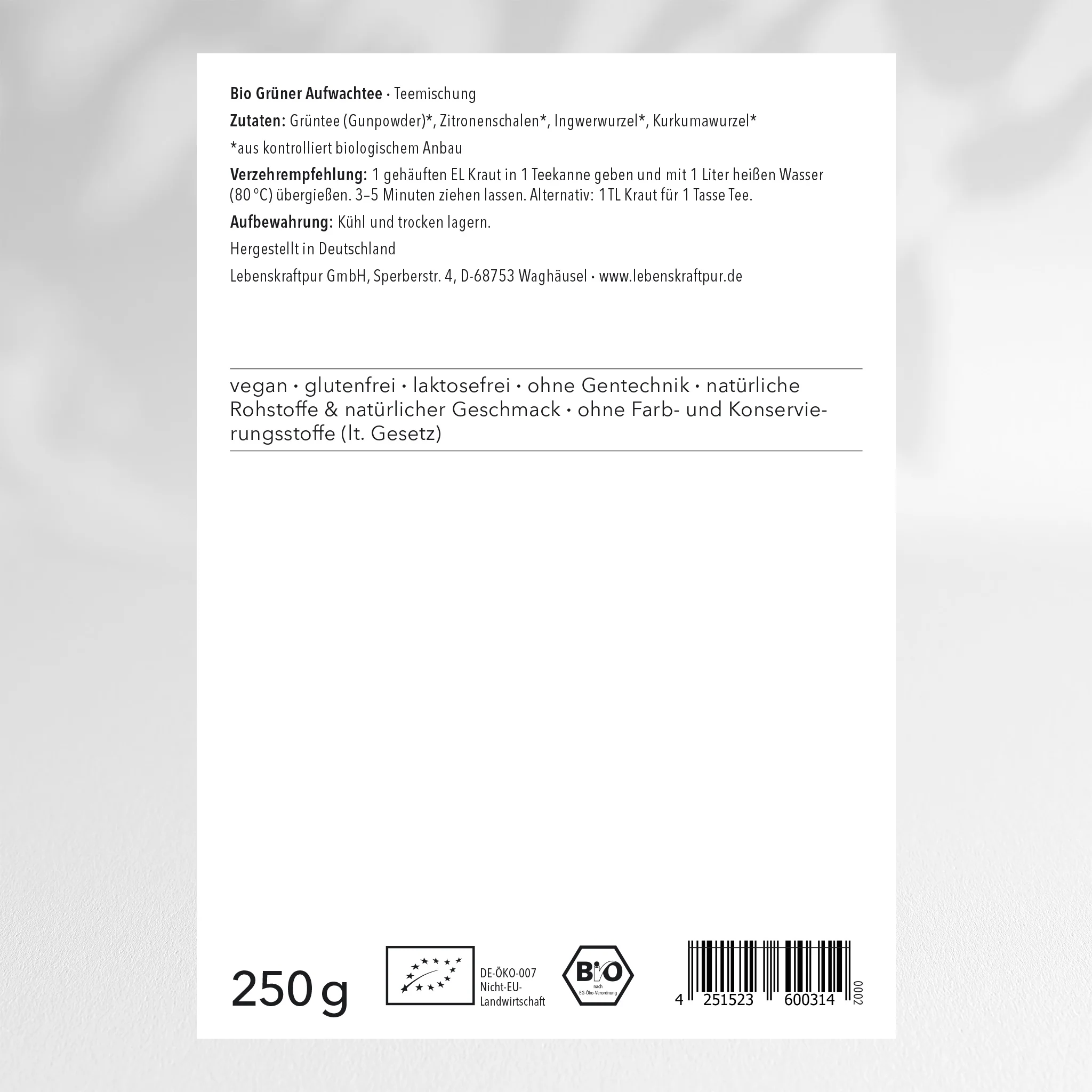 Bio Grüner Aufwachtee Teemischung - Image 2