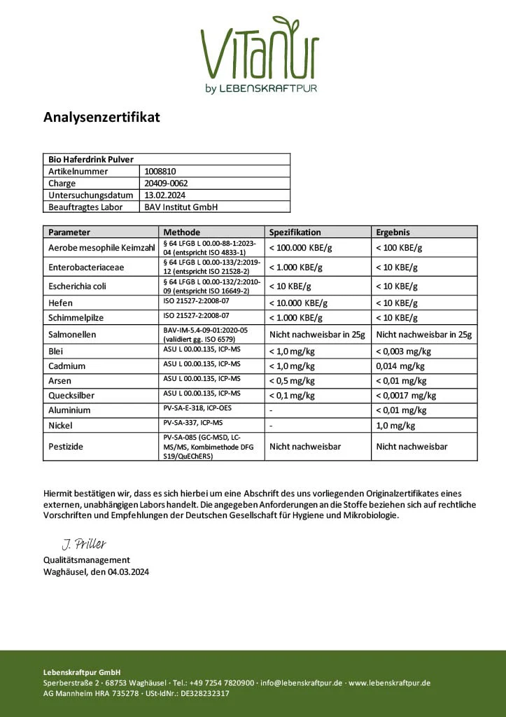 Bio Haferdrink Pulver - Image 4