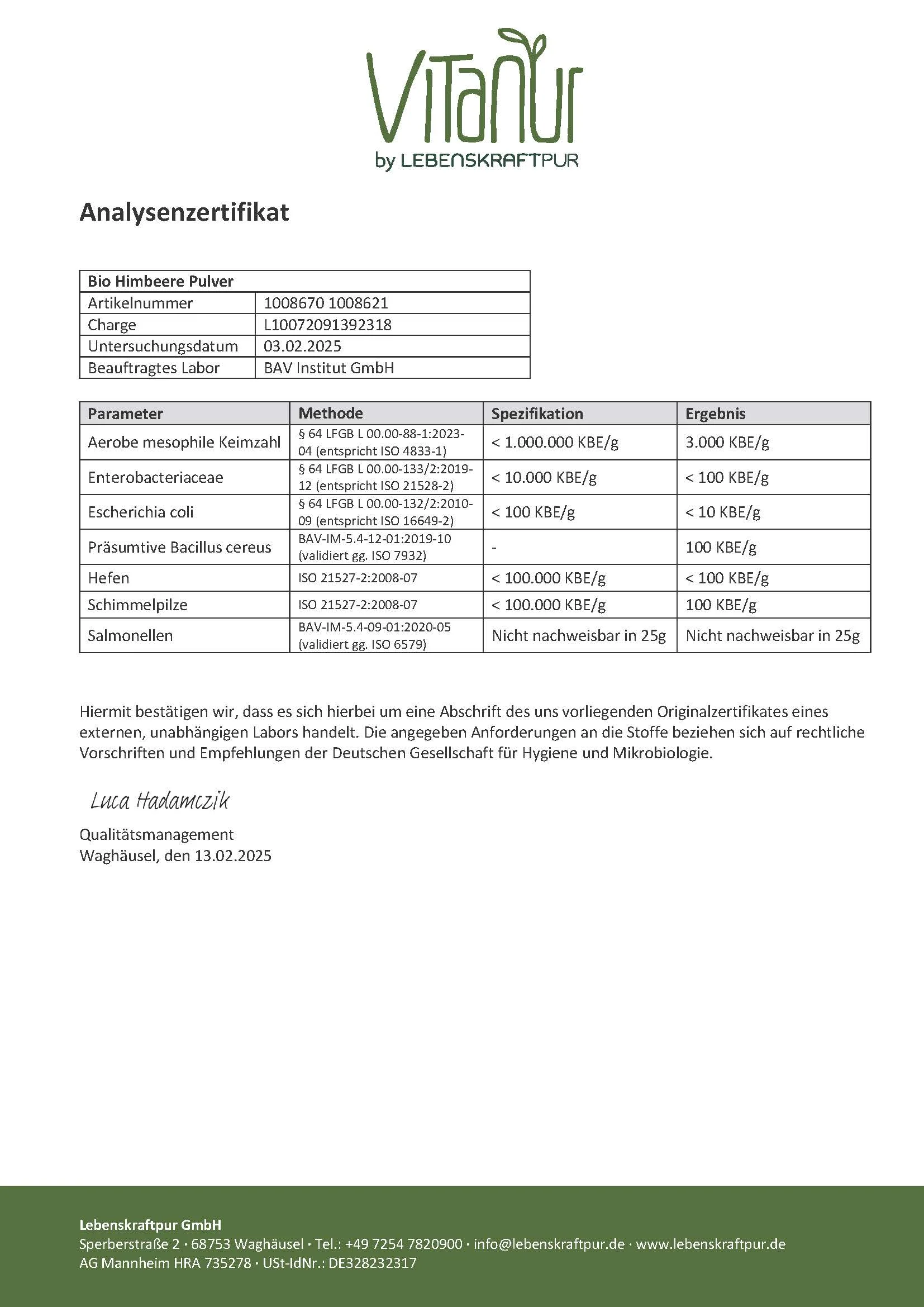 Bio Himbeere Pulver - Image 8