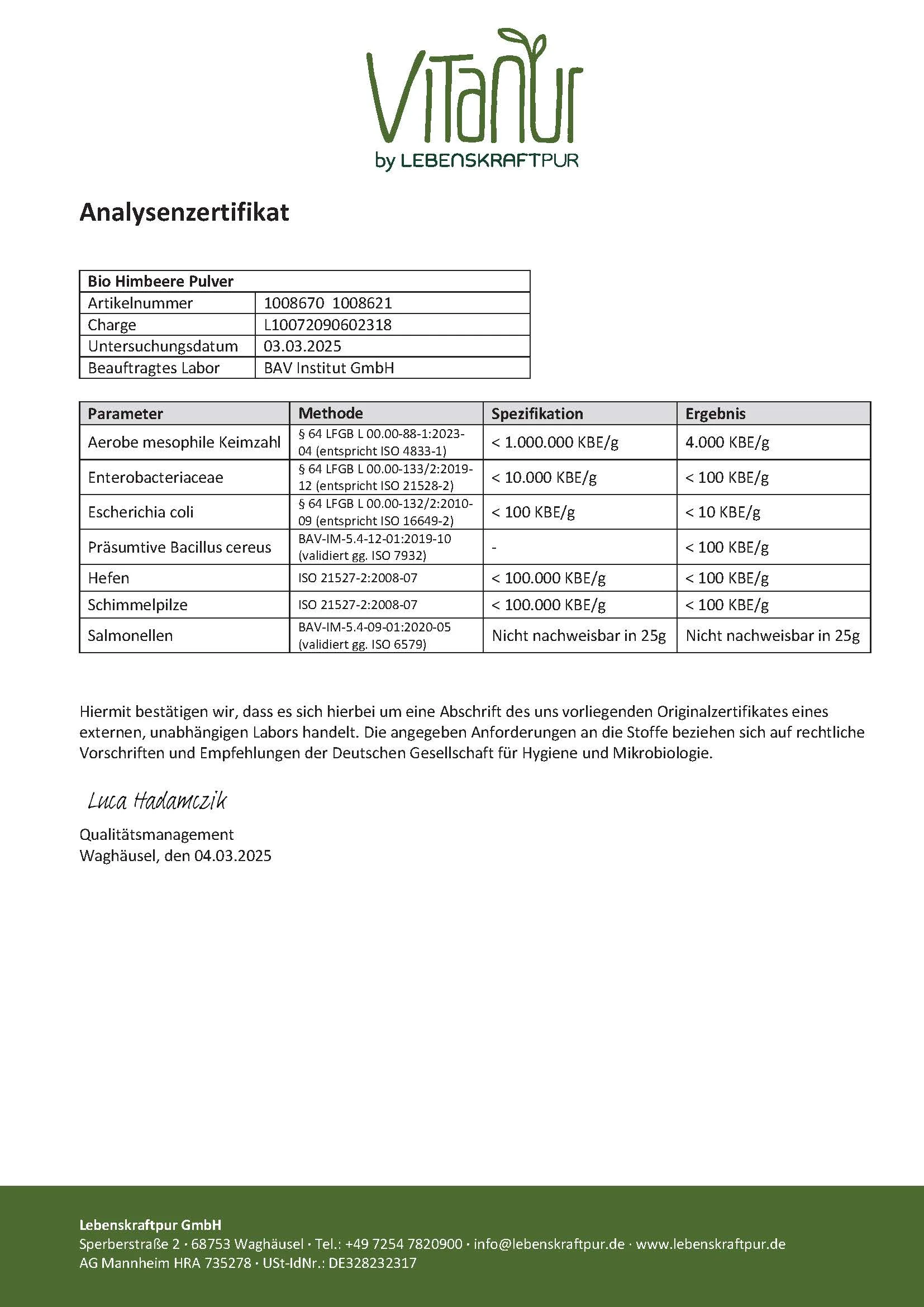 Bio Himbeere Pulver - Image 9