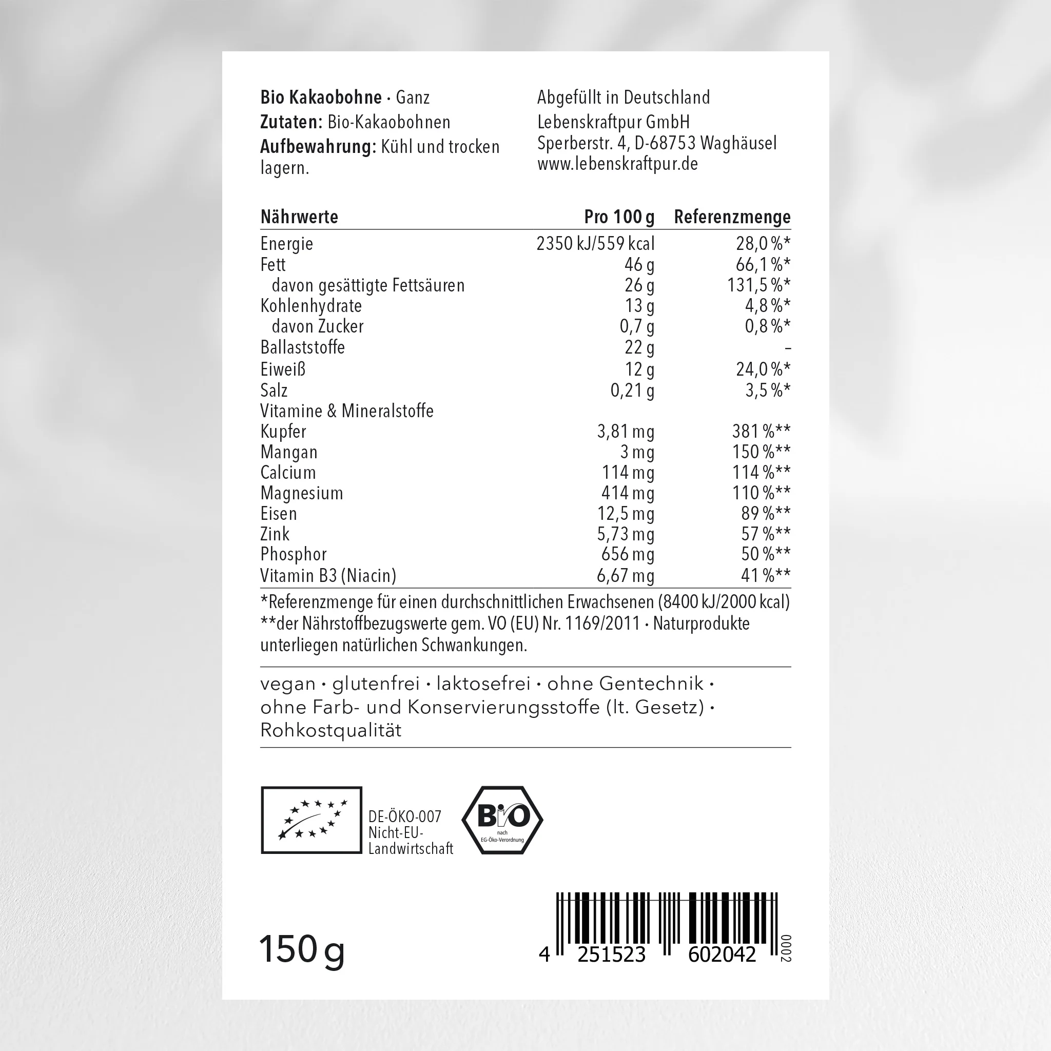 Bio Kakaobohne Ganz - Image 2