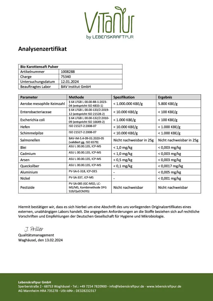 Bio Karottensaft Pulver - Image 4