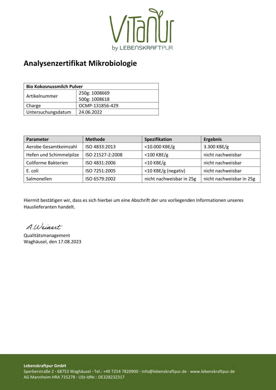Bio Kokosnussmilch Pulver - Image 3