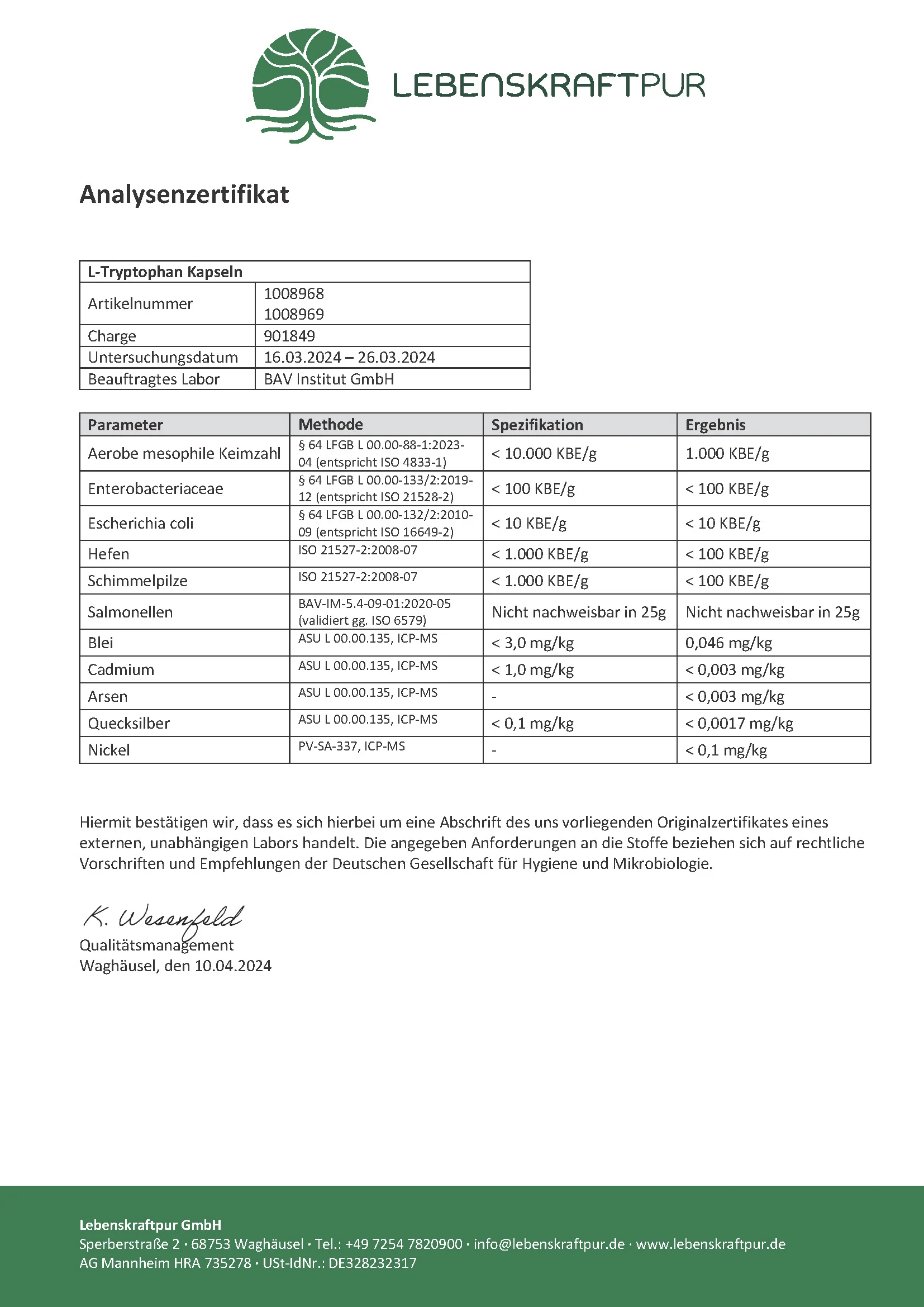 L-Tryptophan Kapseln - Image 3