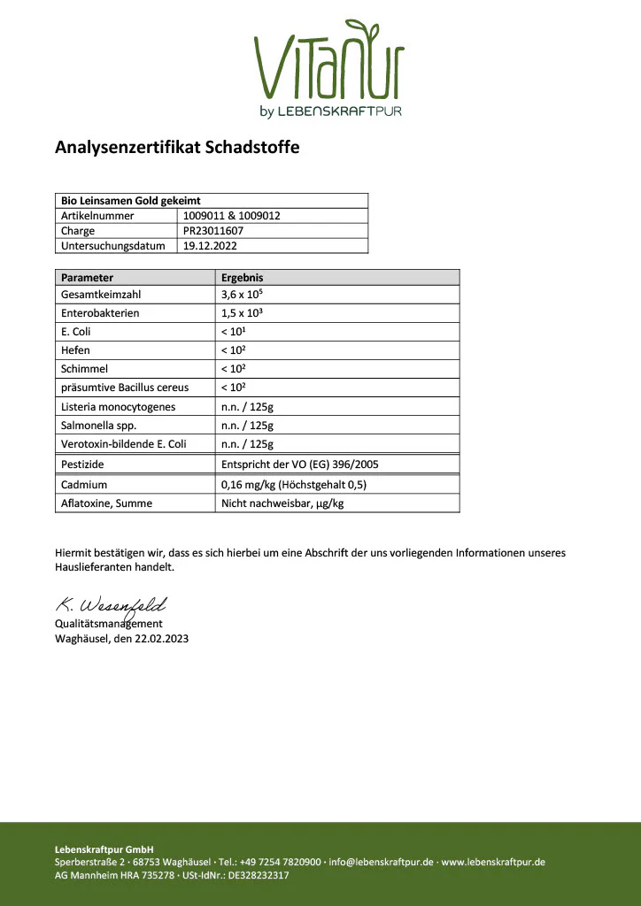 Bio Leinsamen Gold Gekeimt - Image 3