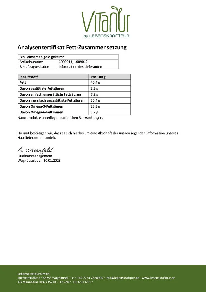 Bio Leinsamen Gold Gekeimt - Image 5