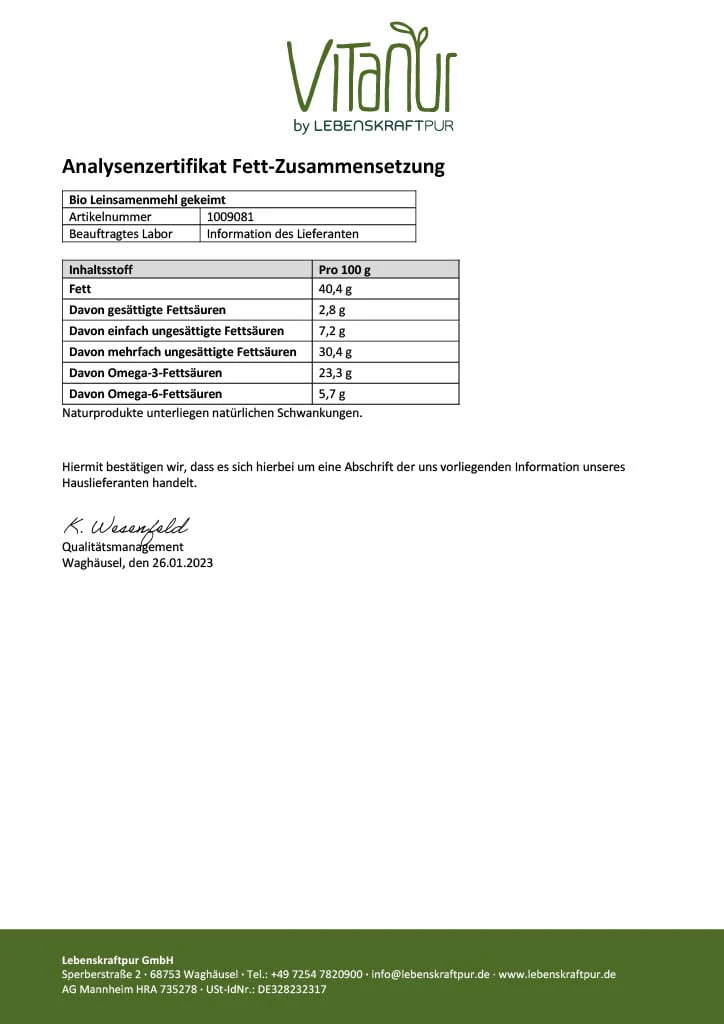 Bio Vollkorn Leinsamenmehl Gekeimt - Image 4