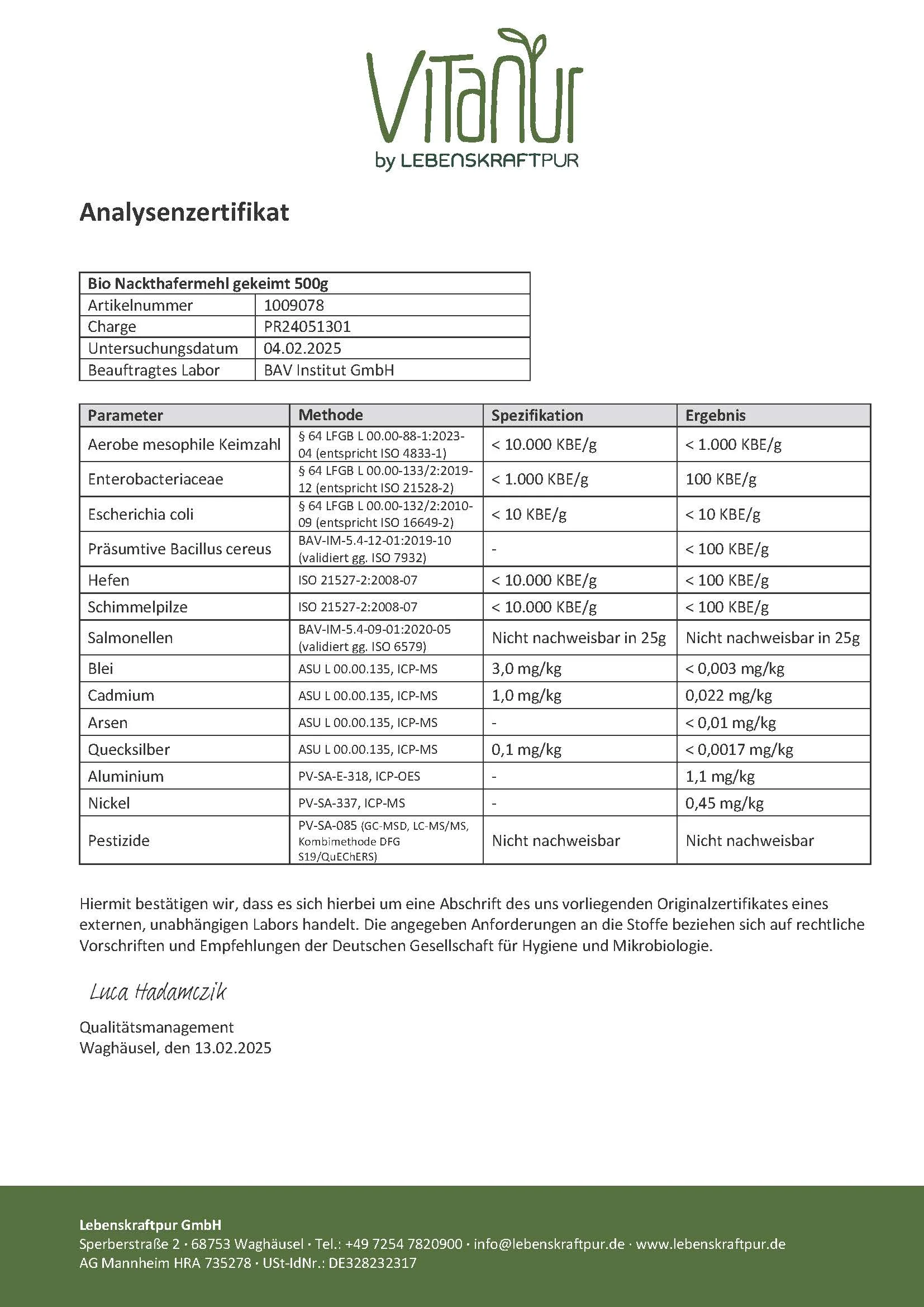 Bio Vollkorn Nackthafermehl Gekeimt - Image 4
