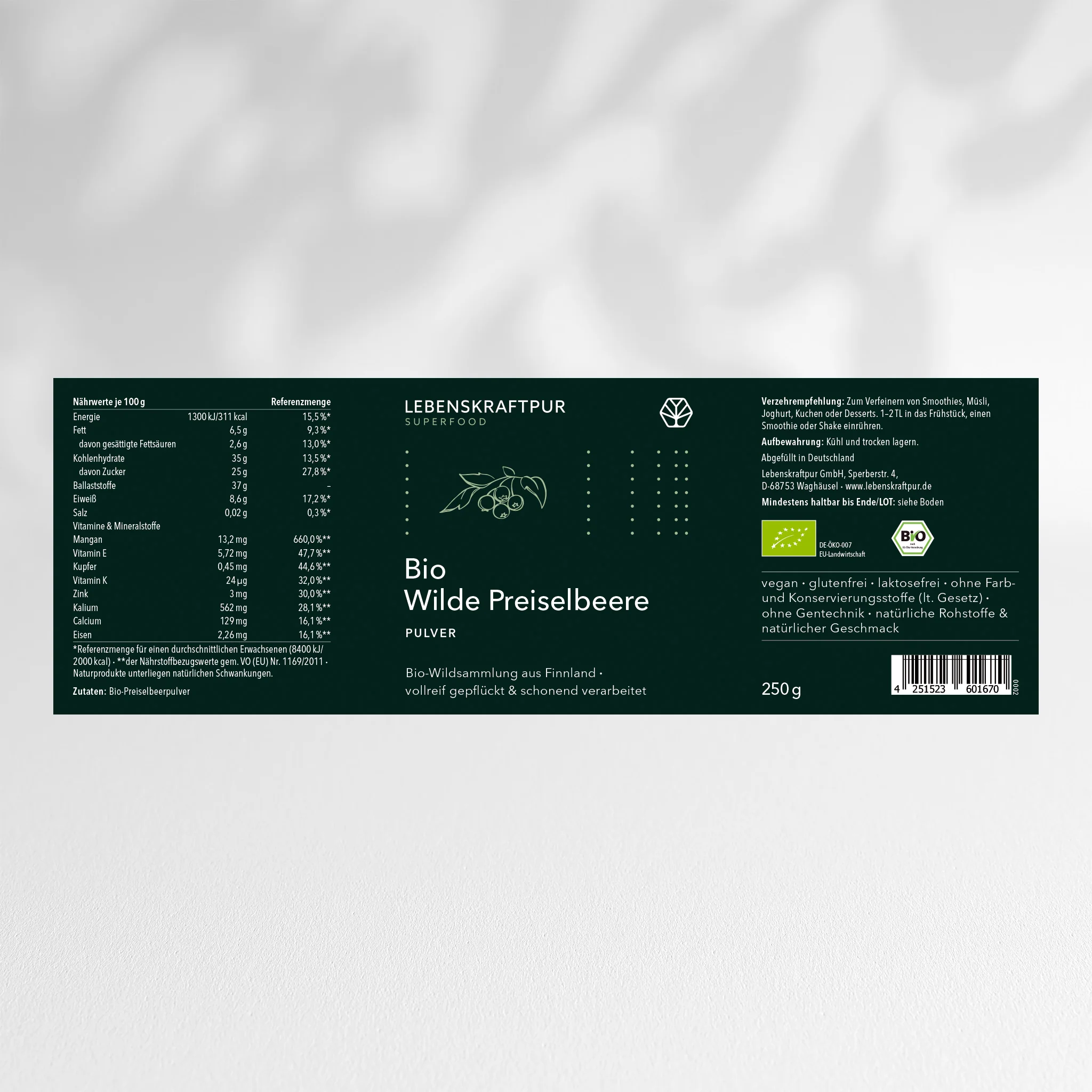 Bio Wilde Preiselbeere Pulver - Image 13