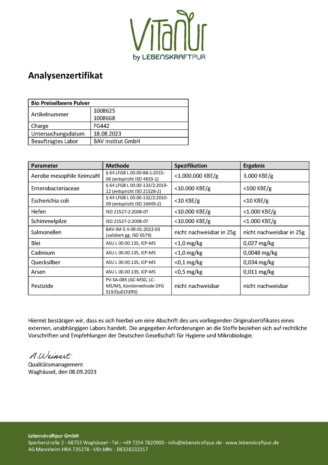 Bio Wilde Preiselbeere Pulver - Image 3