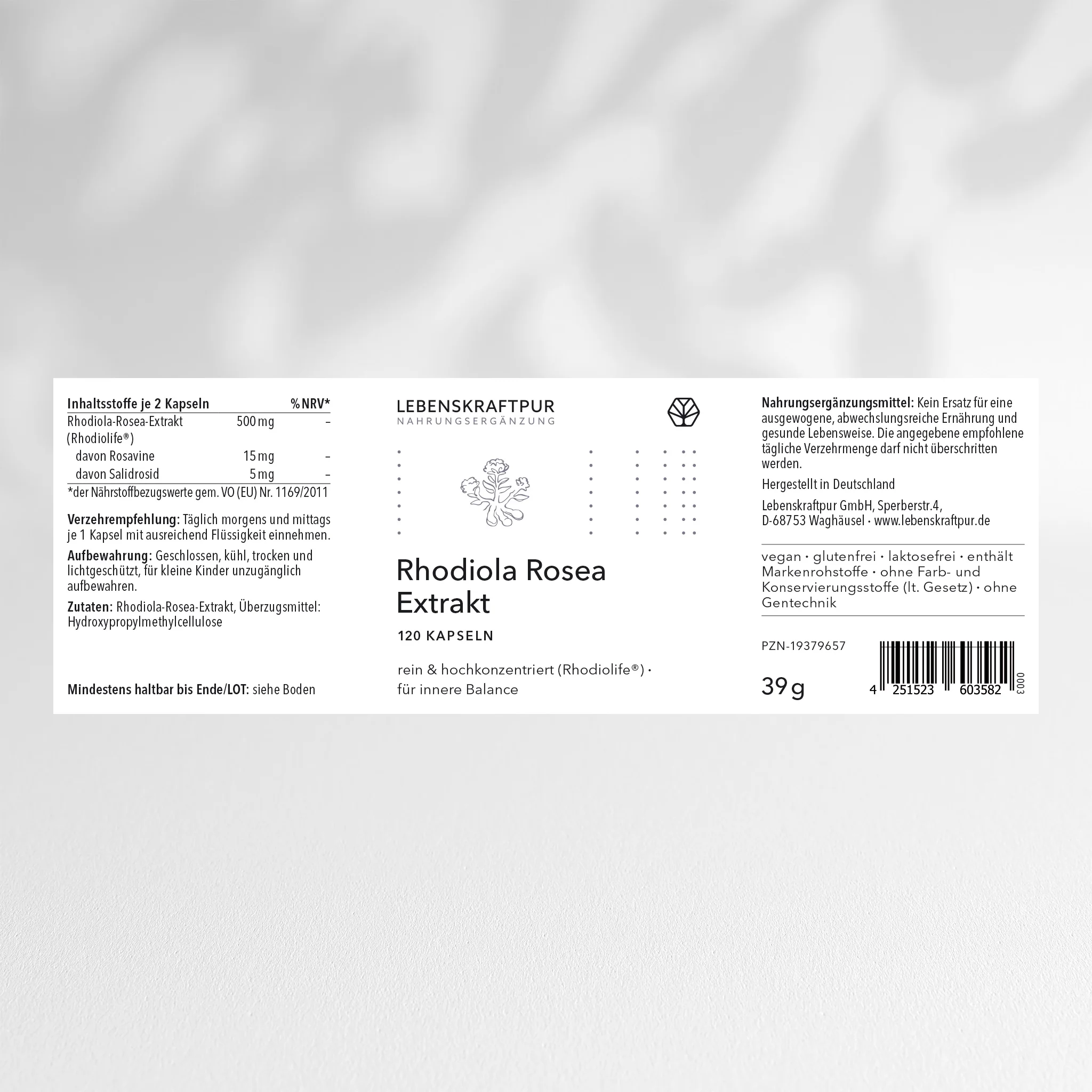 Rhodiola Rosea Extrakt Kapseln - Image 2