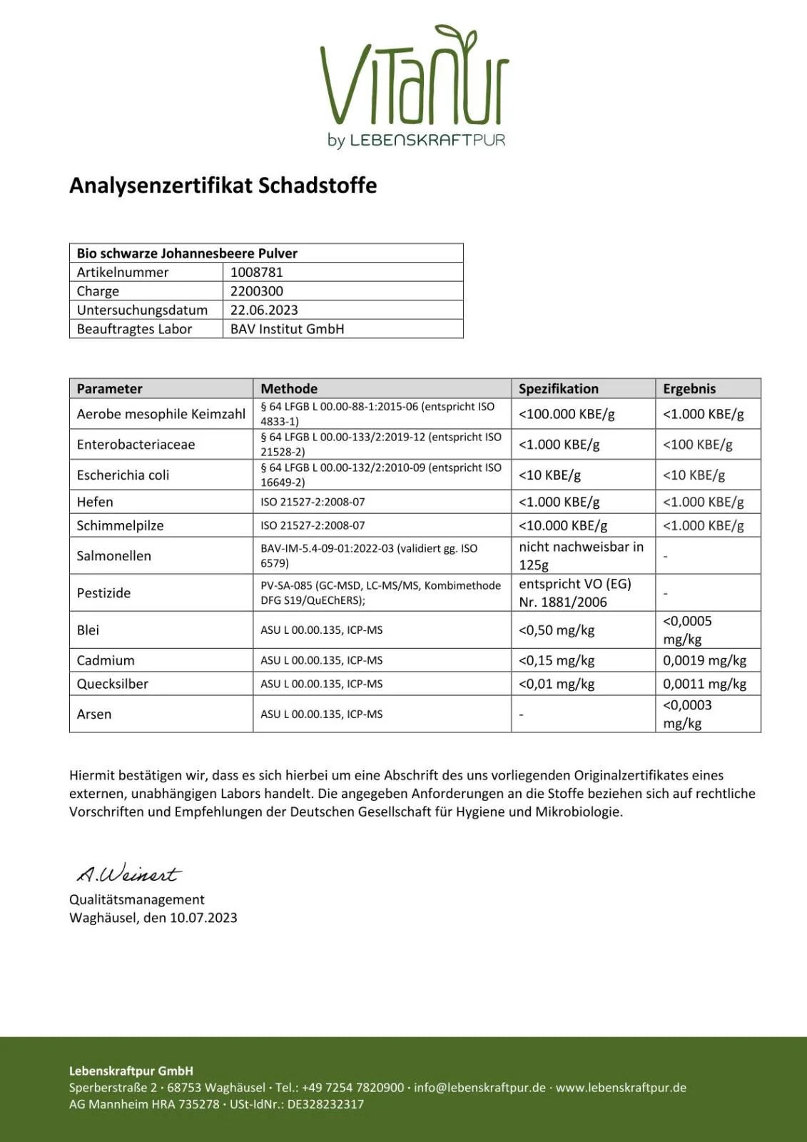 Bio Schwarze Johannisbeere Pulver - Image 4