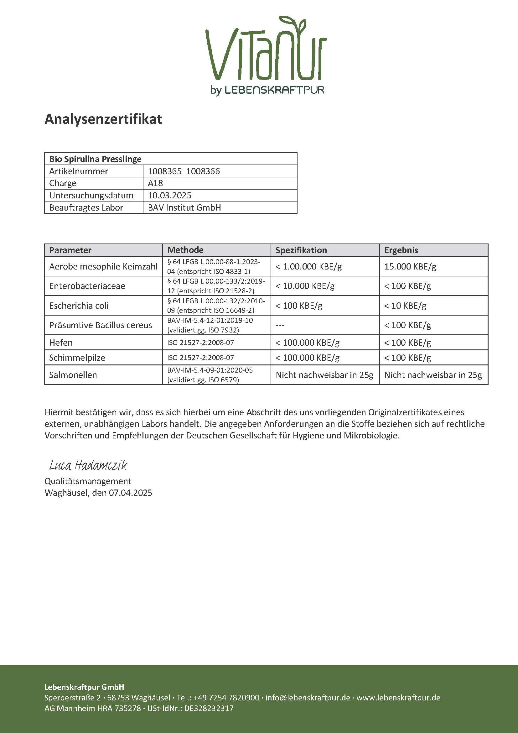 Bio Spirulina Algen Presslinge - Image 6