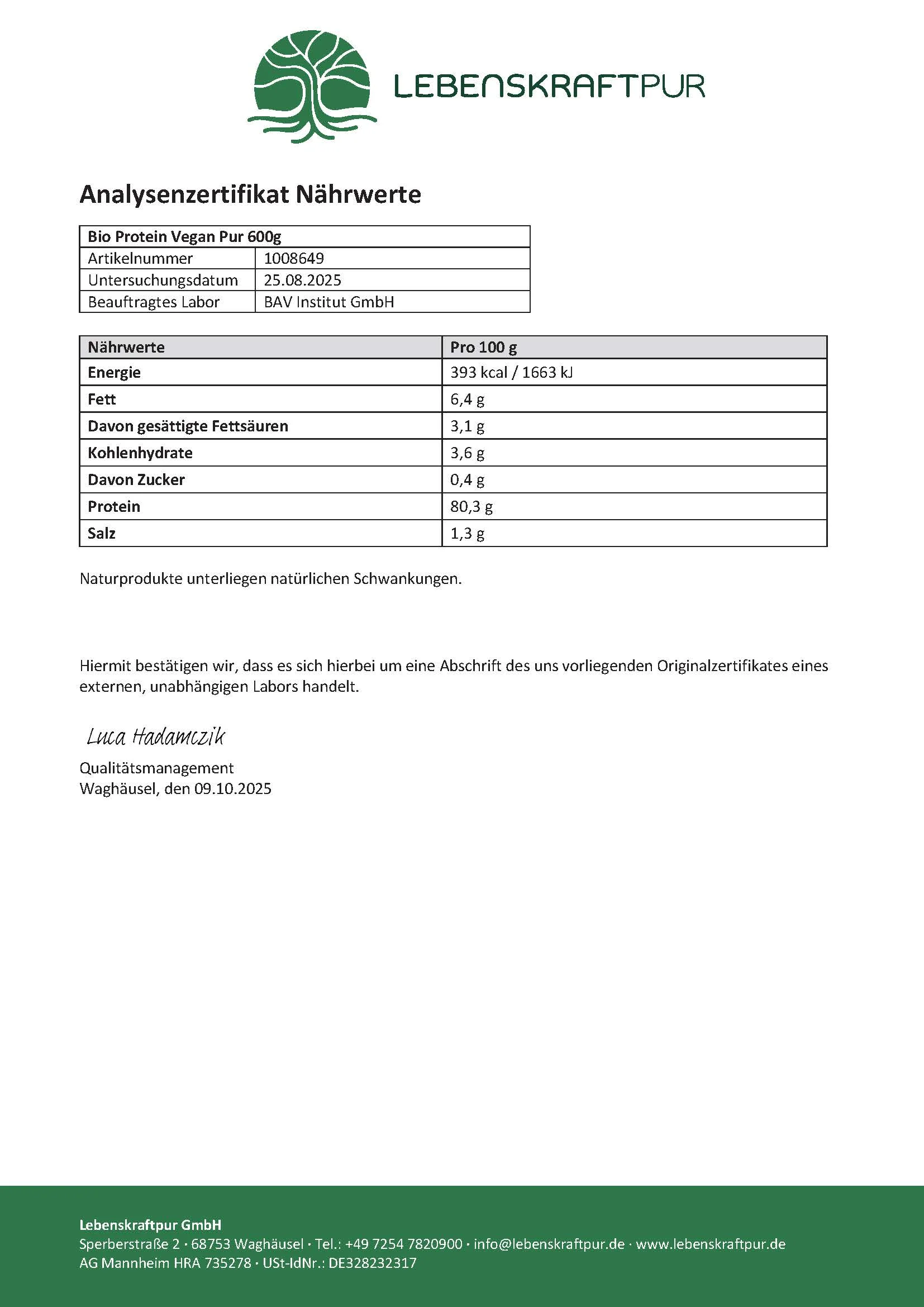 Bio Protein Vegan Pulver - Image 4