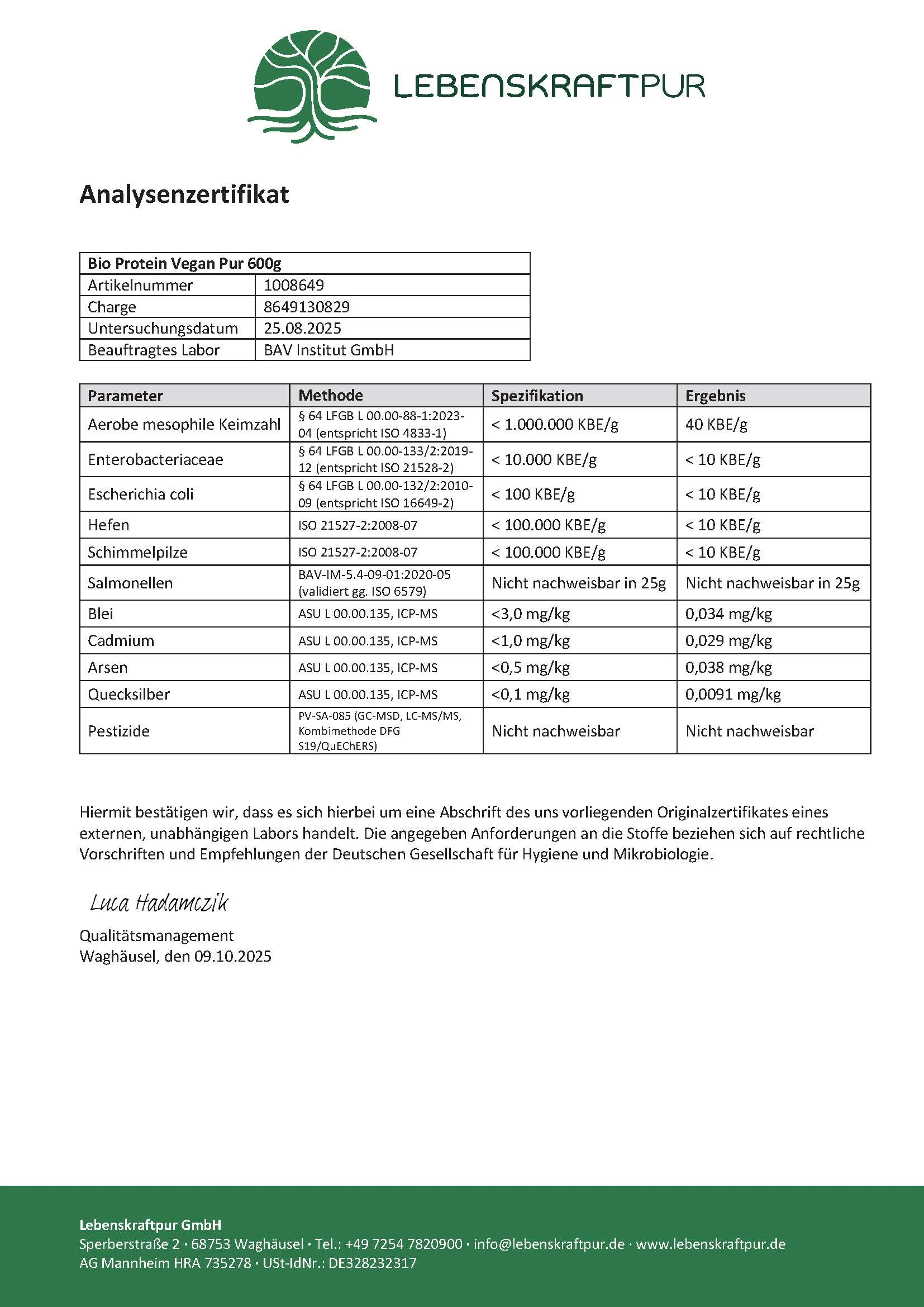 Bio Protein Vegan Pulver - Image 6
