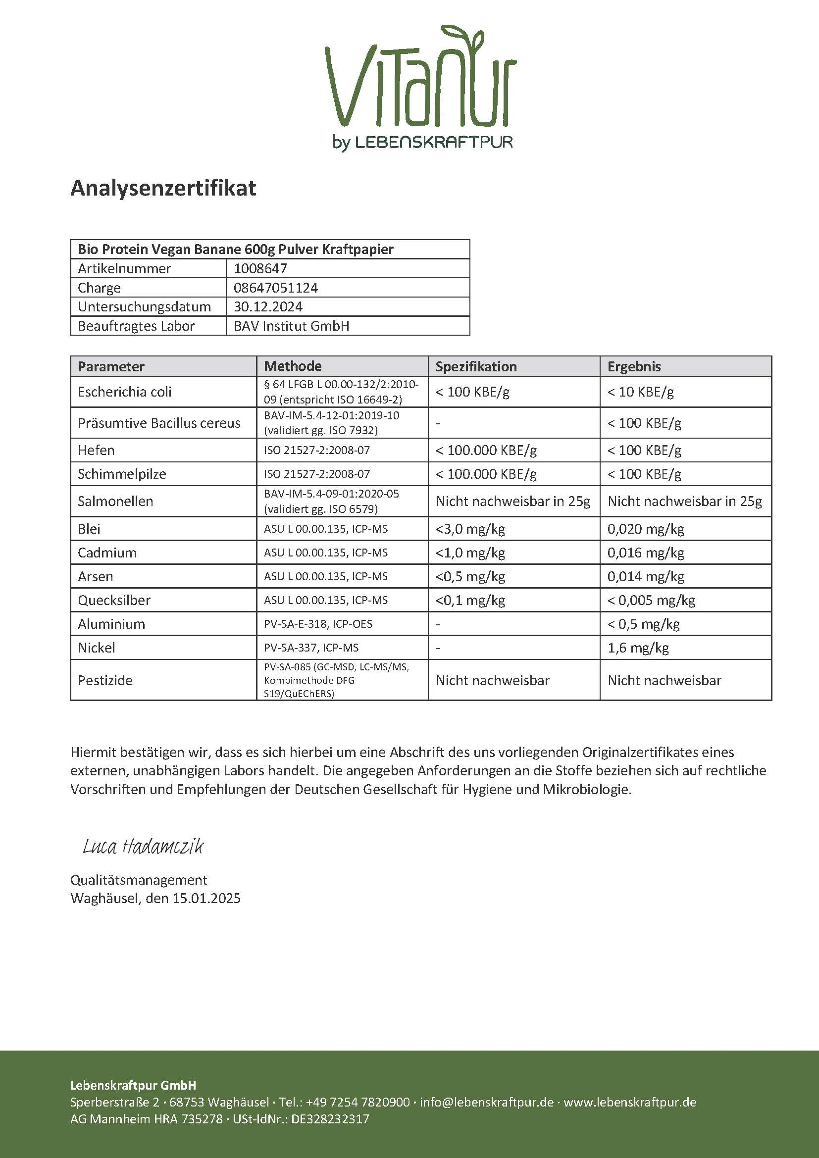 Bio Protein Vegan Banane Pulver - Image 6