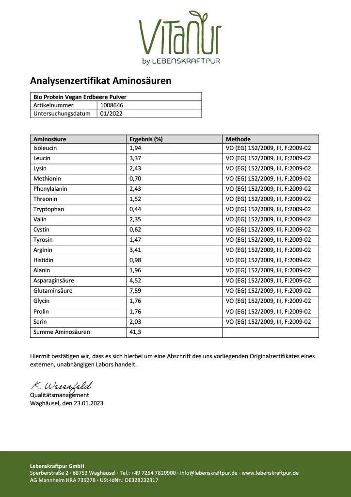 Bio Protein Vegan Erdbeere Pulver - Image 4