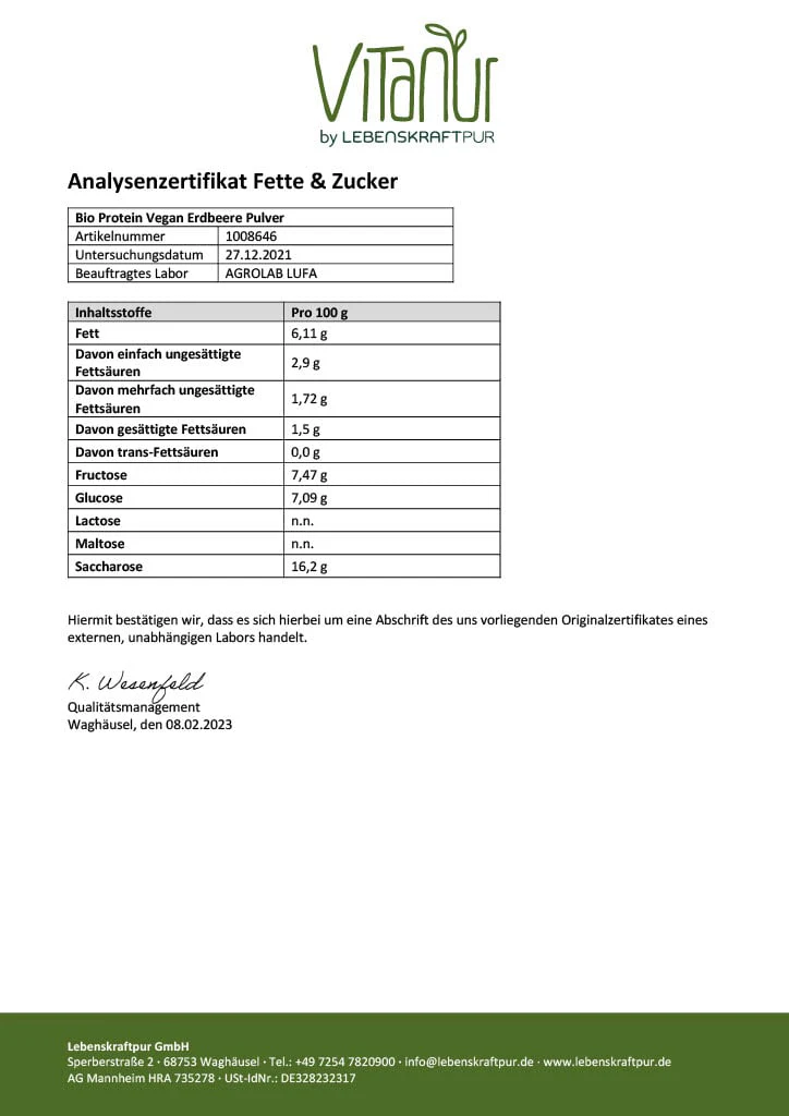 Bio Protein Vegan Erdbeere Pulver - Image 5