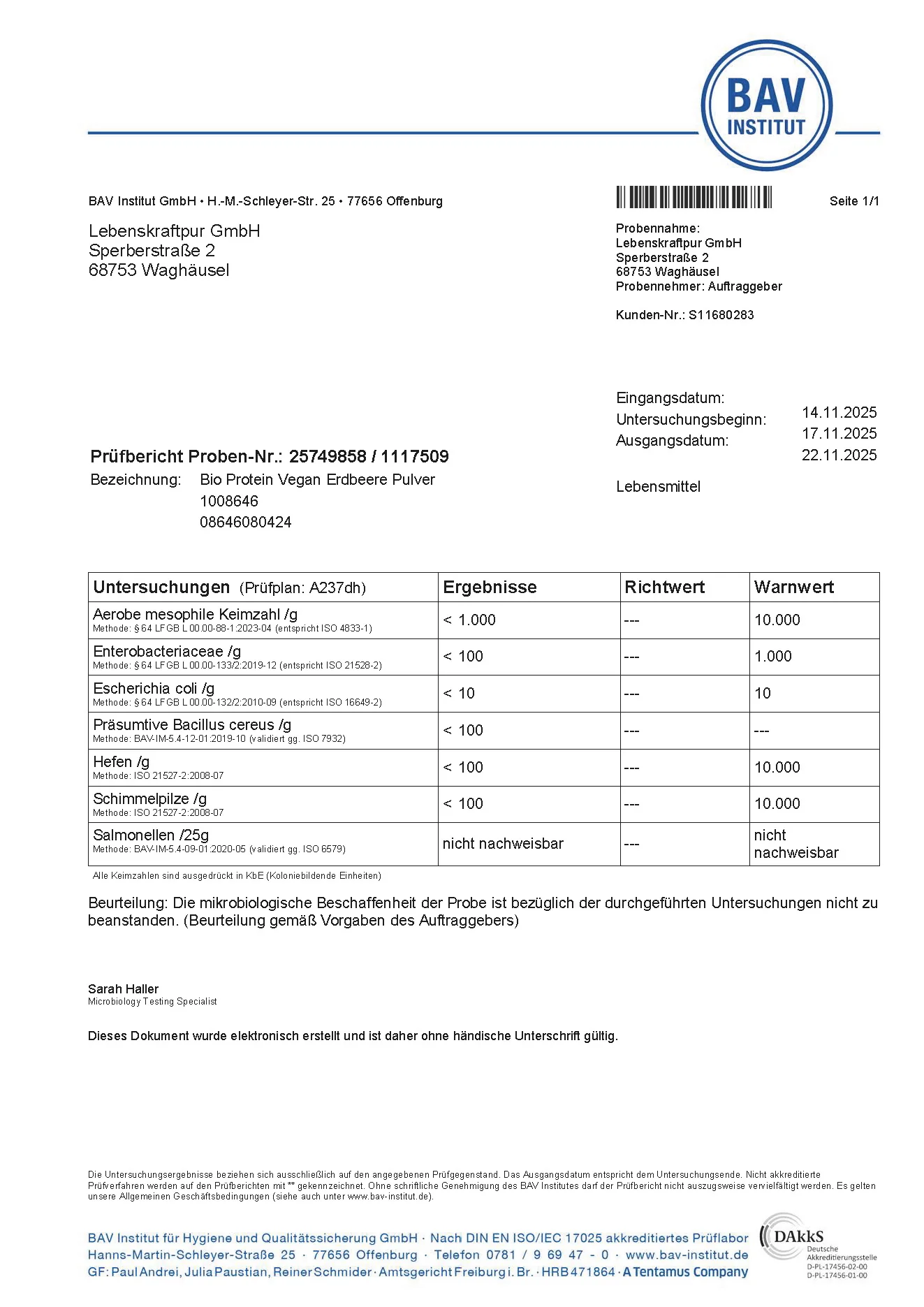 Bio Protein Vegan Erdbeere Pulver - Image 6