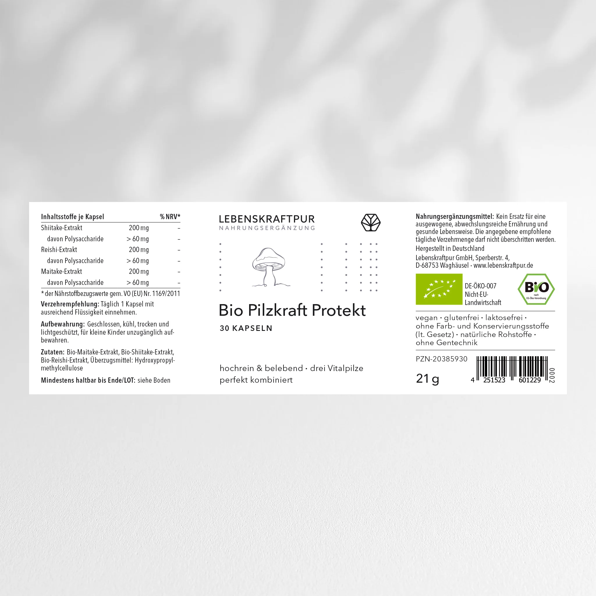 Bio Pilzkraft Protekt Kapseln - Image 2