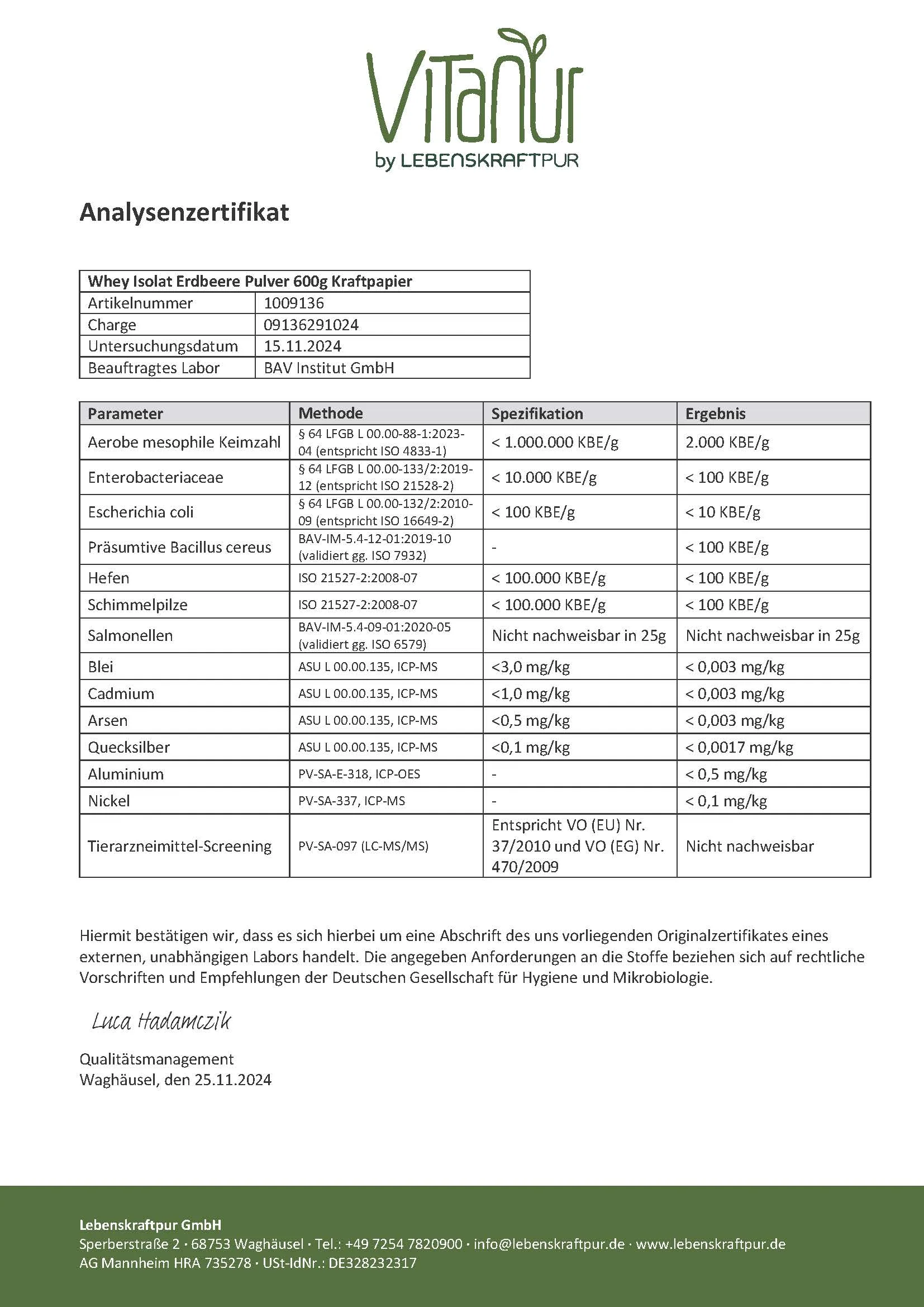 Whey Isolat Erdbeere Pulver - Image 5