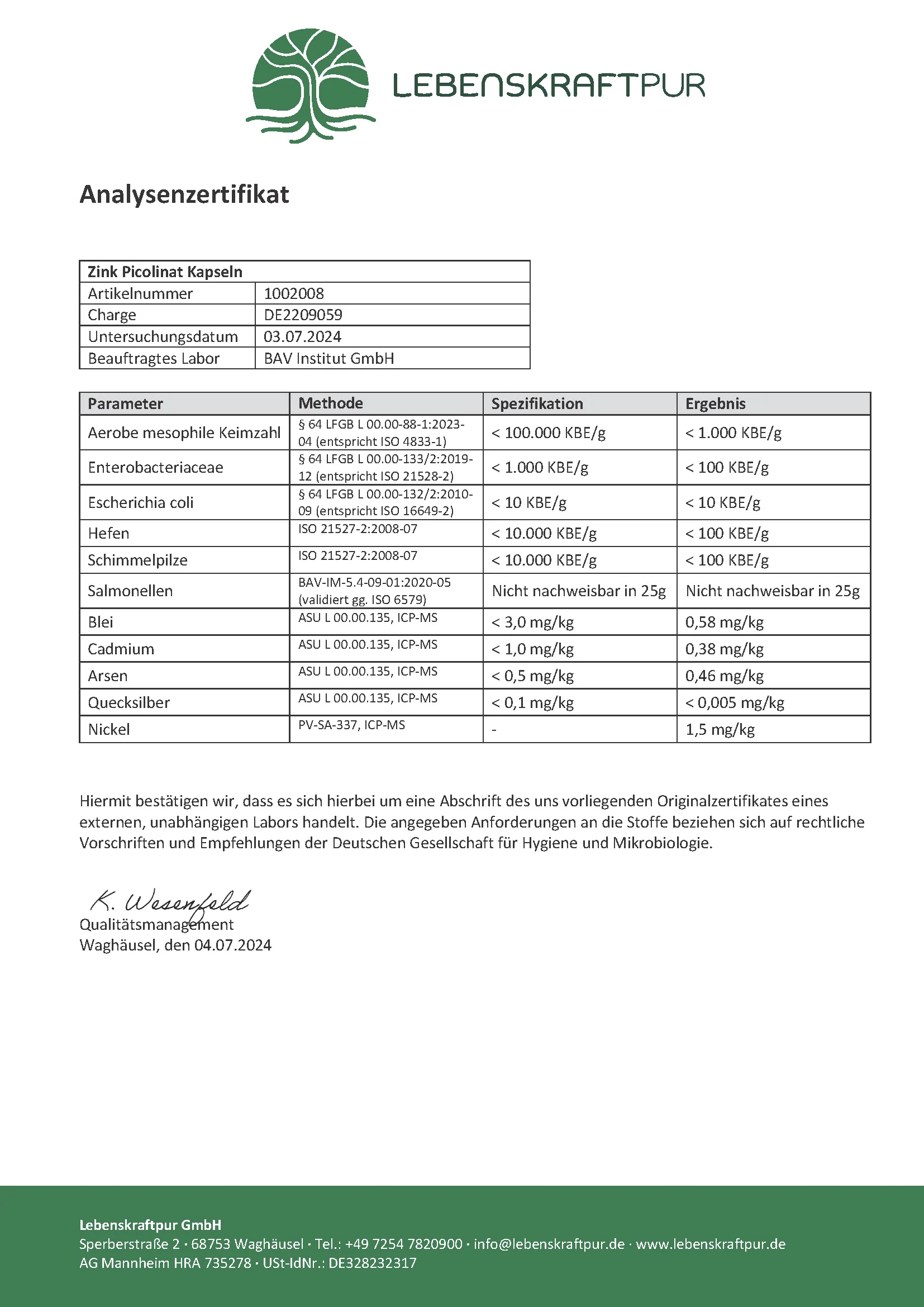 Zink Picolinat Kapseln - Image 4